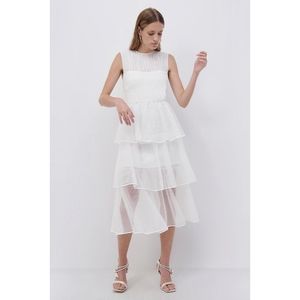 Jonathan Simkhai Fairy Balletcore Benton Tulle Plisse Midi Dress
